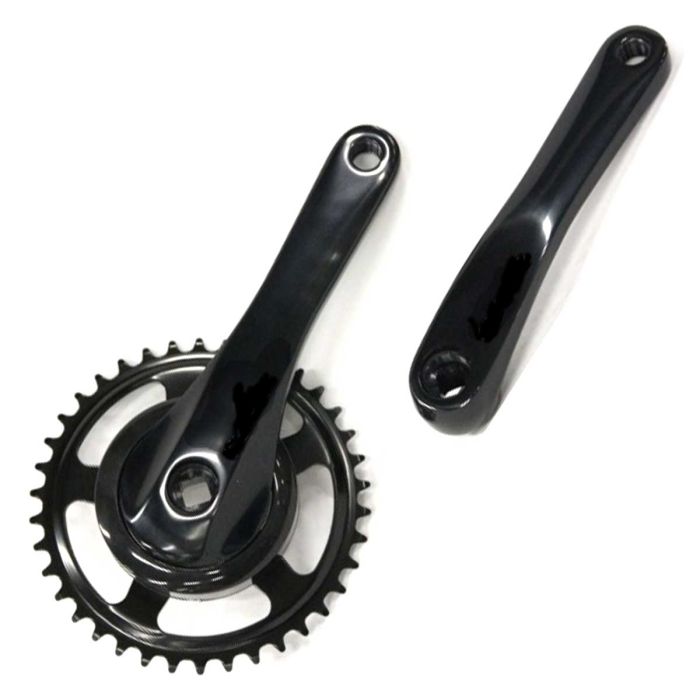 Crankstel Gazelle LH 38 tands ZWART aluminium voor gesloten kettingkast - 37131530050