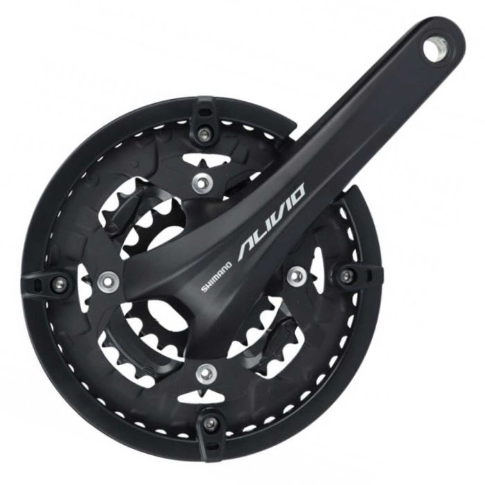 Crankstel Shimano Alivio T4060 9v triple 44-32-22 hollowtech zwart - EFCT4060EX422CL