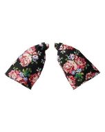 Handmoffen Basil blossom roses zwart