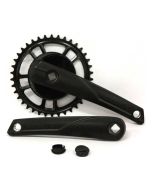 Crankstel Gazelle Strixvaria 38 tands ZWART aluminium voor gesloten kettingkast - 37131610050