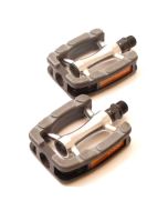 Pedalen Union SP823 antislip aluminium/PVC zwart/grijs SET 9/16"