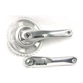 Crankstel Gazelle LH 38 tands ZILVER aluminium voor gesloten kettingkast - 371315300