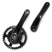 Crankstel Gazelle LH 38 tands ZWART aluminium voor gesloten kettingkast - 37131530050