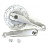 Crankstel Gazelle Strixvaria 38 tands ZILVERGRIJS aluminium voor gesloten kettingkast - 371315200