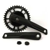 Crankstel Gazelle Strixvaria 38 tands ZWART aluminium voor gesloten kettingkast - 37131610050