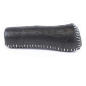 Handvat Gazelle aero leer ZWART rechts 132mm met print - 540279300