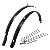 Spatbordset Trek Curana mat zwart, inclusief bevestigingsmaterialen - 428301